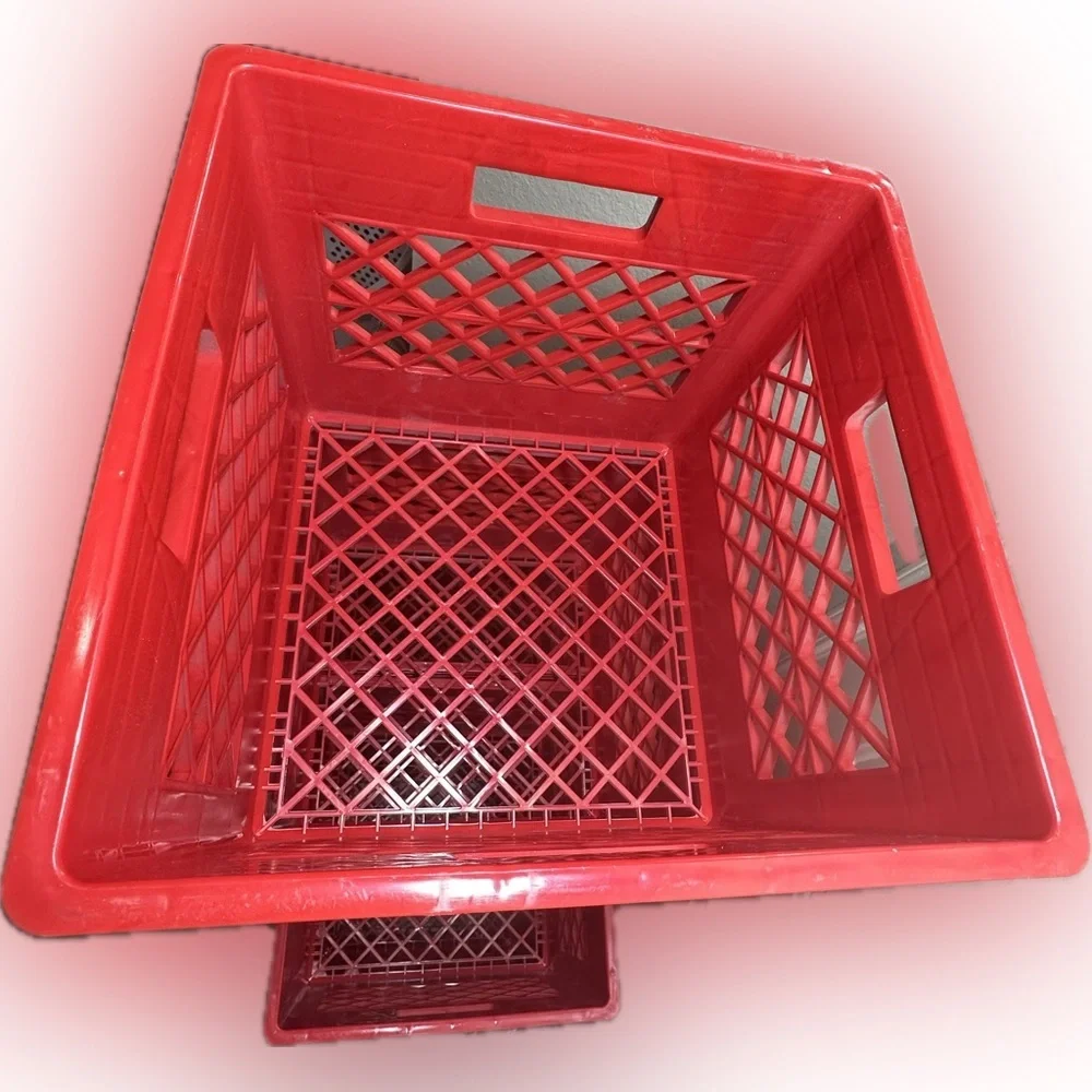 4 Rigid Milk Crates 12x12x10 1/2 used College DormS